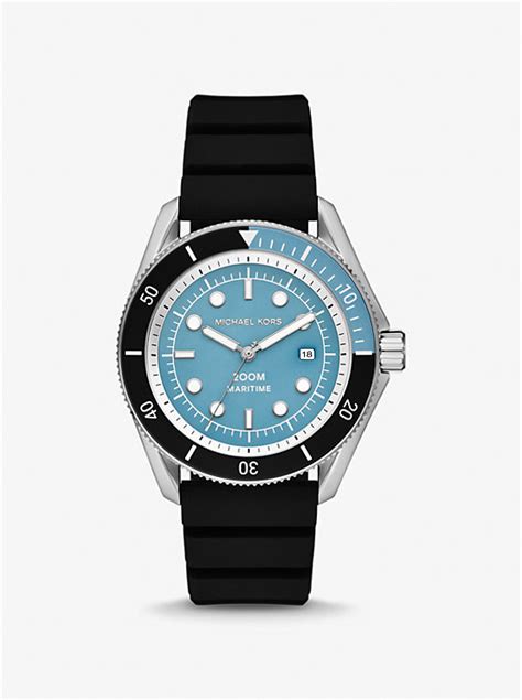 michael kors watch can i swim|Oversized Maritime Silicone Watch .